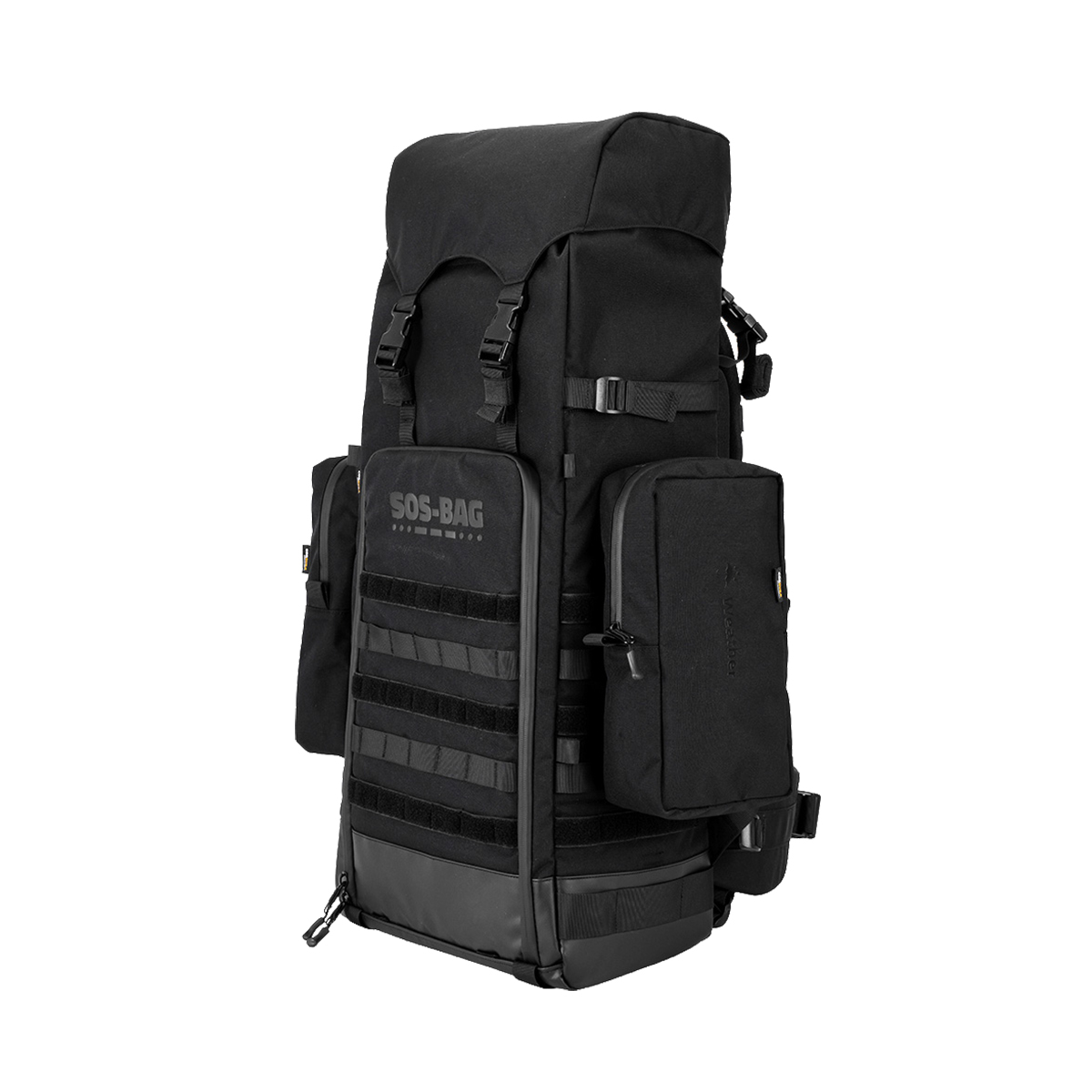 Rucksack, Taktischer Rucksack, Outdoor, Molle-System, Schwarz