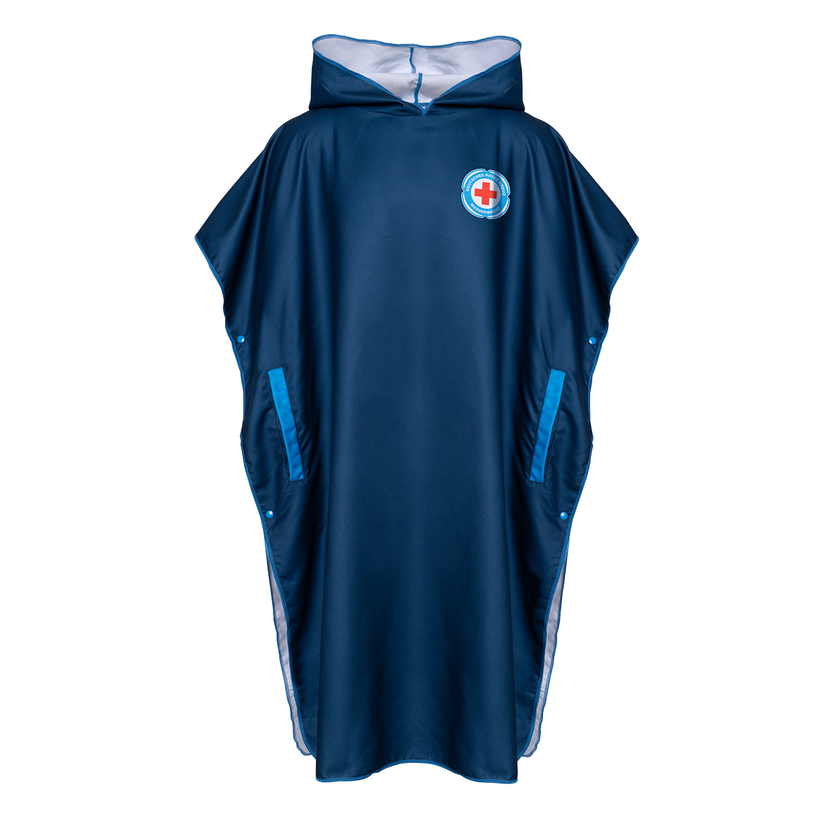 Zeltdach, Regencape, Kapuze, Polyester, Marineblau
