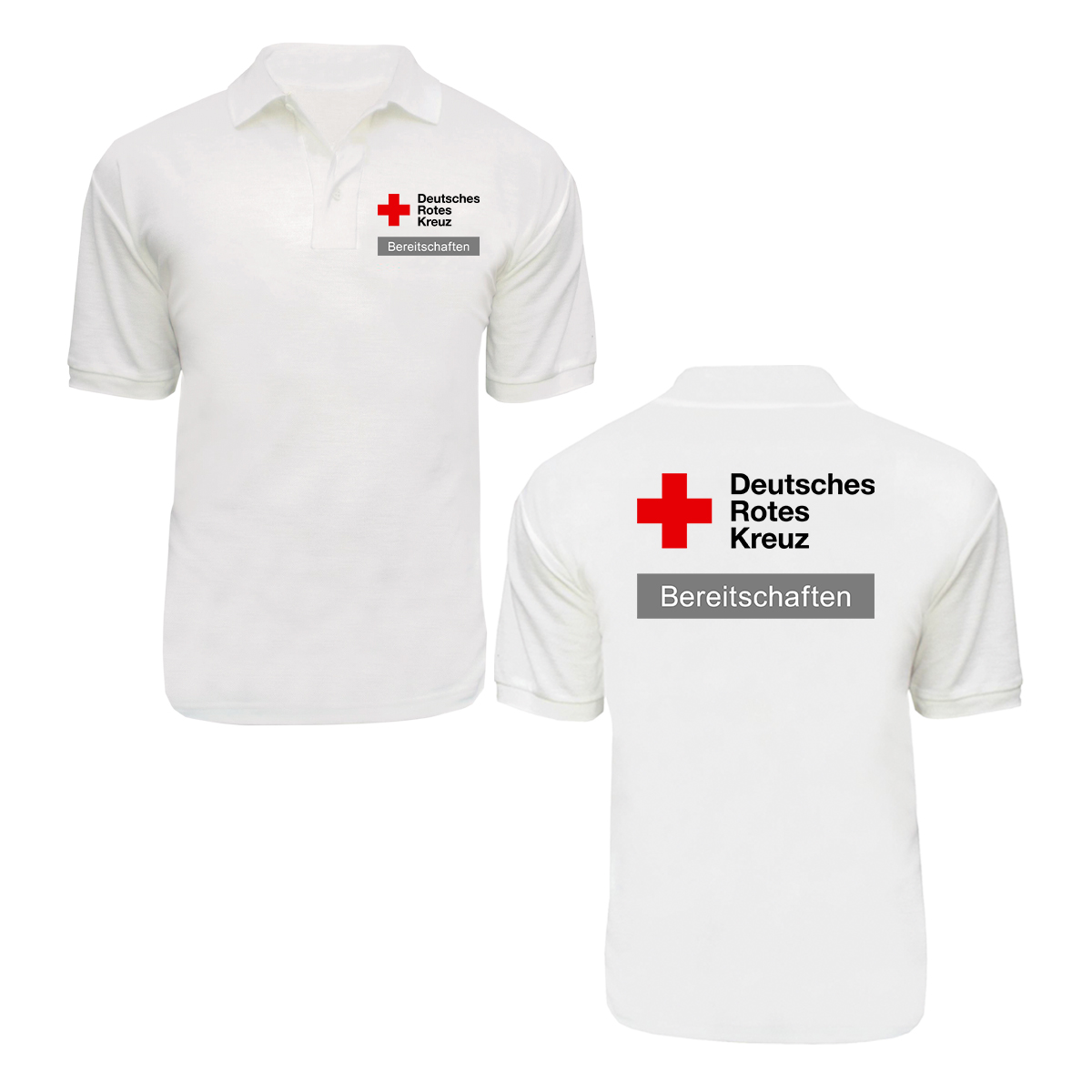 Polo-Shirt, Weiß, Rotes Kreuz, Logo, Bereitschaften