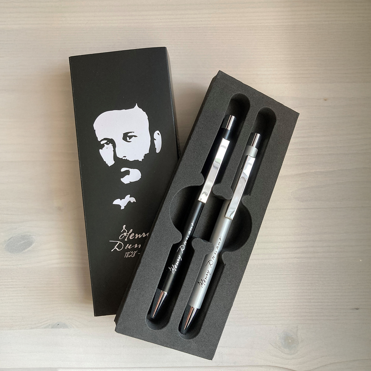 Schreibset Henry Dunant mit zwei Kugelschreibern