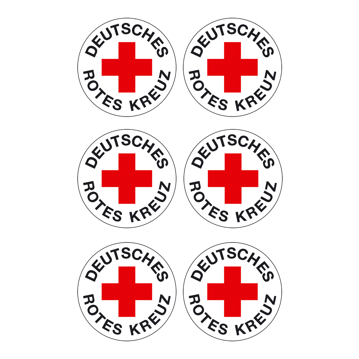 DRK-Rundlogo Aufkleber mit 10 cm, VE = 30 Stück