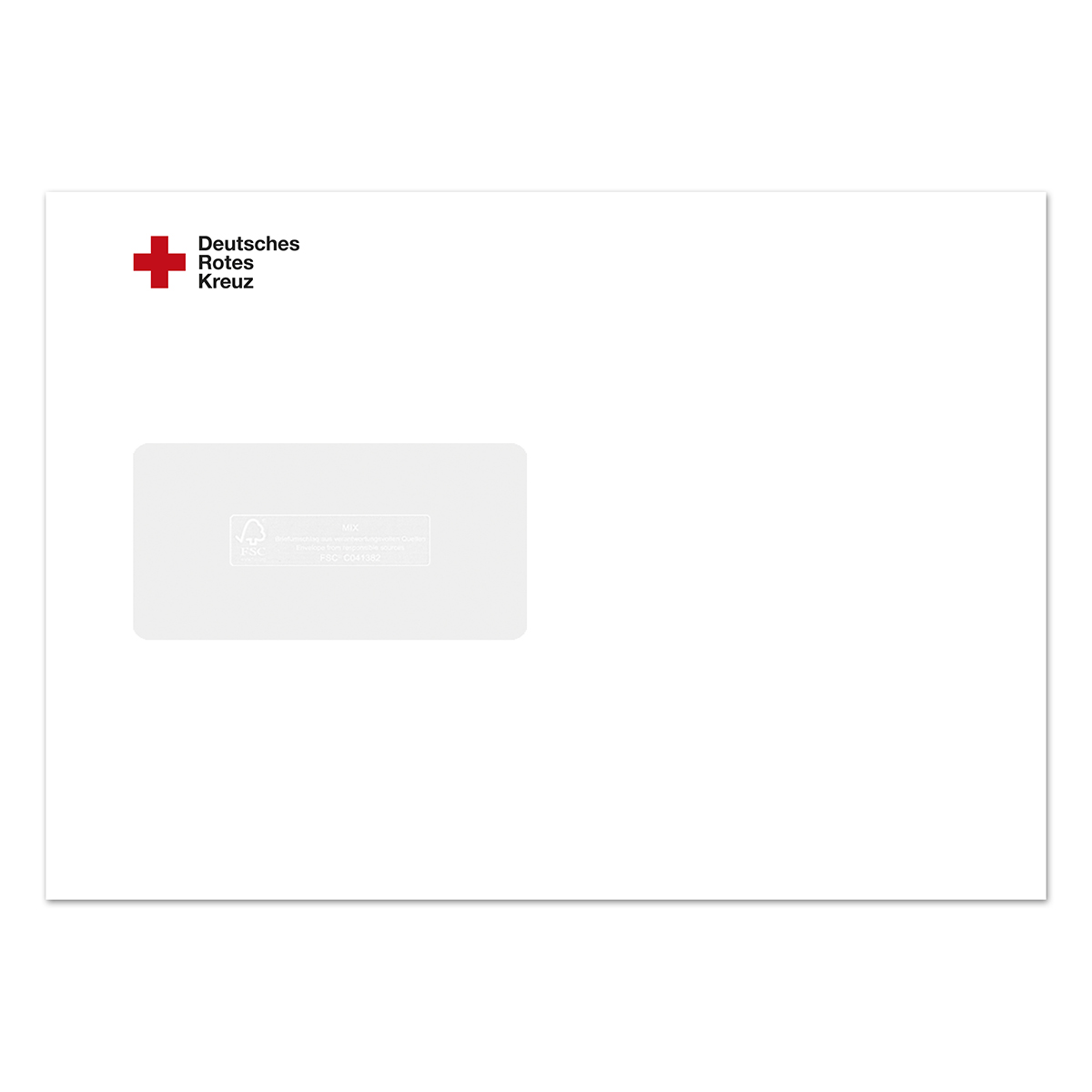 Briefumschlag mit Fenster und DRK-Kompaktlogo DIN C5, VE = 250 Stück