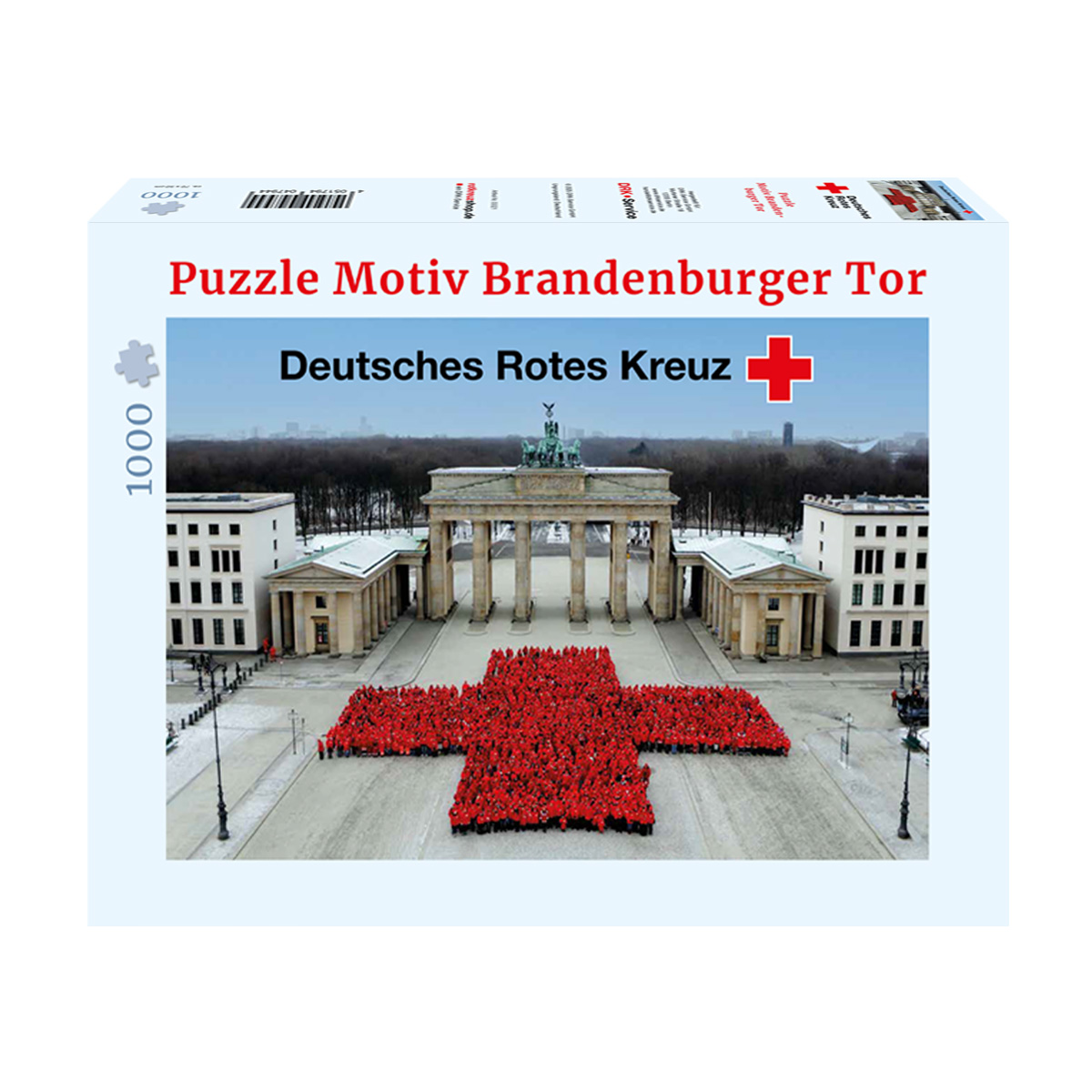 Puzzle Motiv: Brandenburger Tor mit DRK-Langlogo, 1.000 Teile Puzzle Motiv: Brandenburger Tor mit DRK-Langlogo, 1.000 Teile