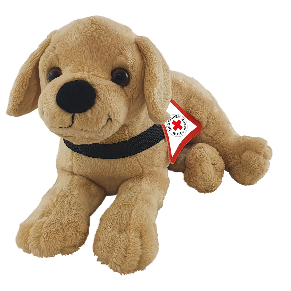 Plüschhund mit Geschirr