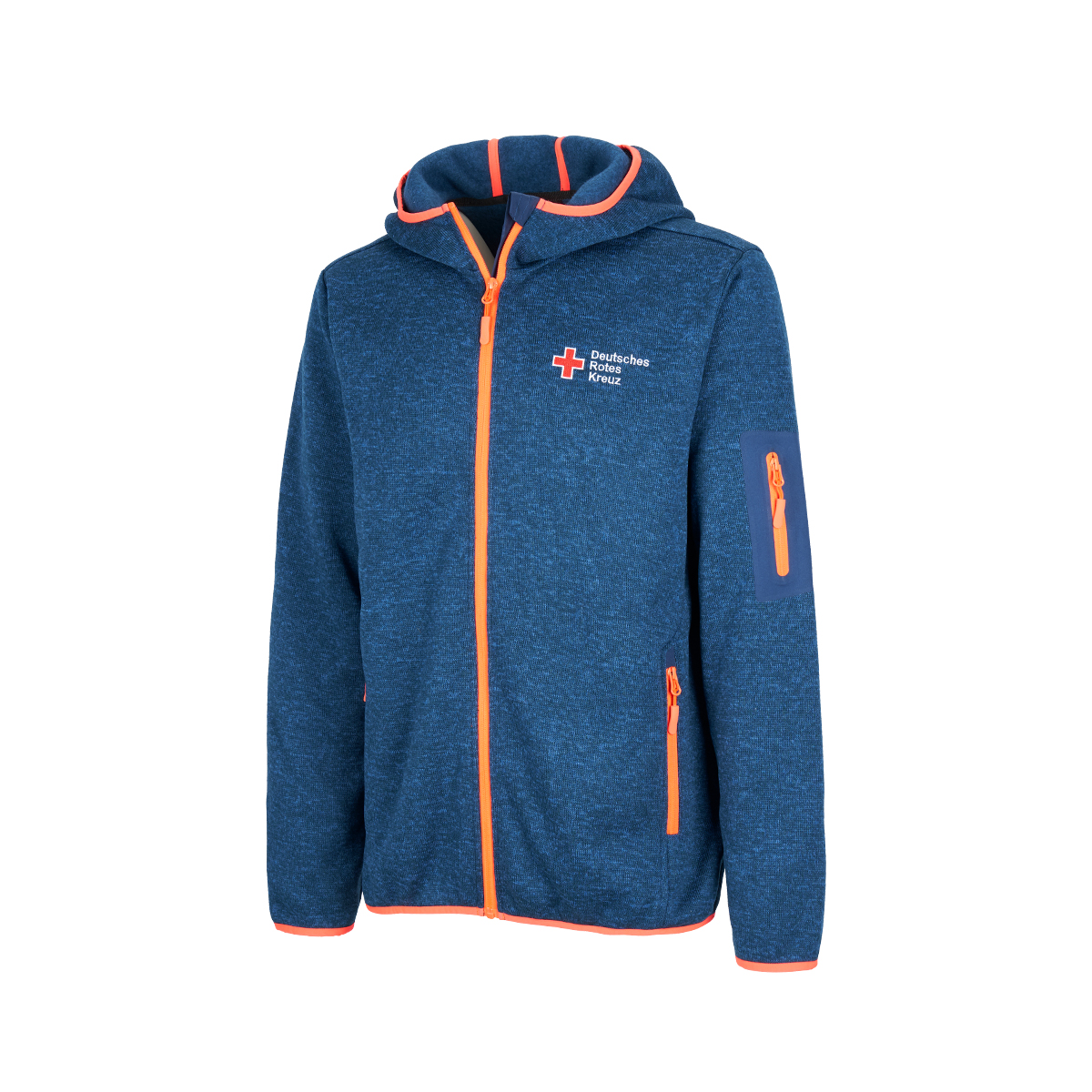 Strickfleecejacke Basic Navy Vlies, Pullover, Sweatshirt, Jacke, Kapuzenpulli