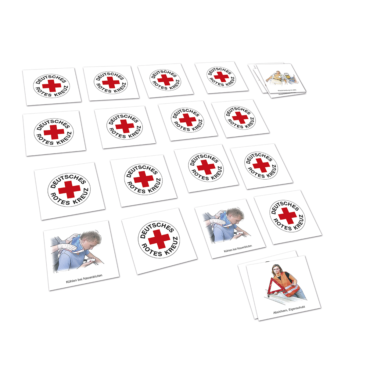 Memo-Spiel Erste-Hilfe, VE = 5 Stück (5 Spielsets á 3 Bögen) Memo-Spiel Erste-Hilfe mit VE = 5 Stück (5 Spielsets á 3 Bögen)