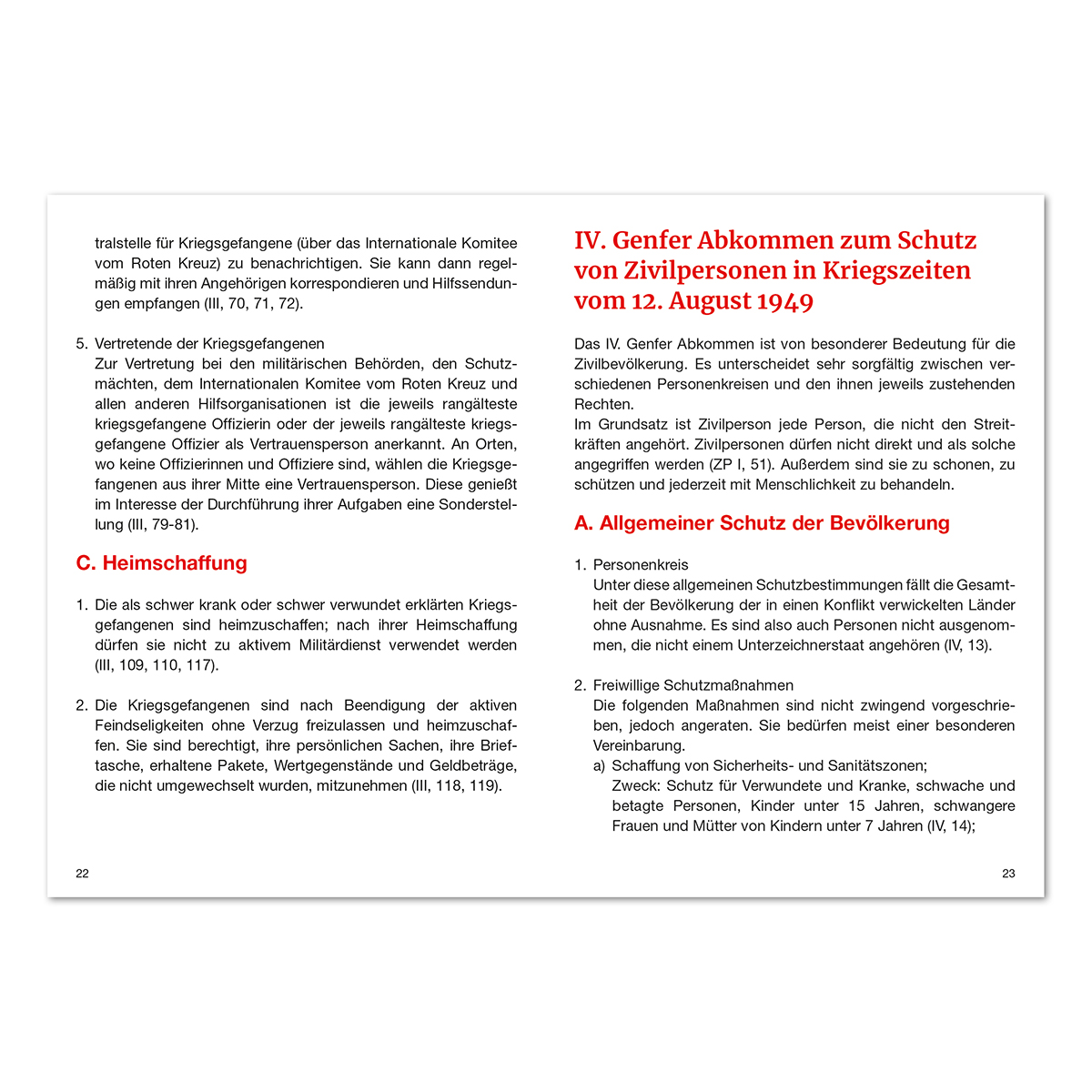 document, Prospekt, Deutscher Text, roter Titel, Doppelseite