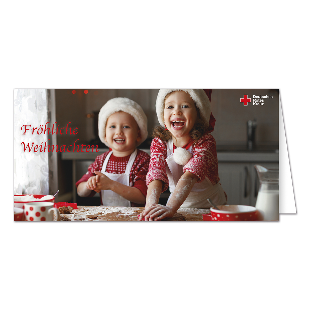 Weihnachtskarte Motiv Lachende Kinder mit VE = 10 Stück