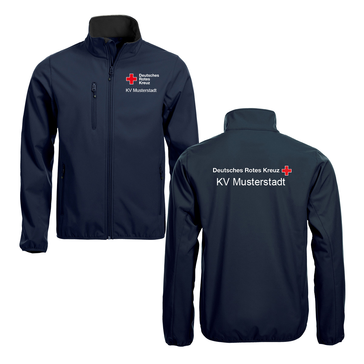 Softshelljacke Basic, mit Zusatzzeile vorn und hinten