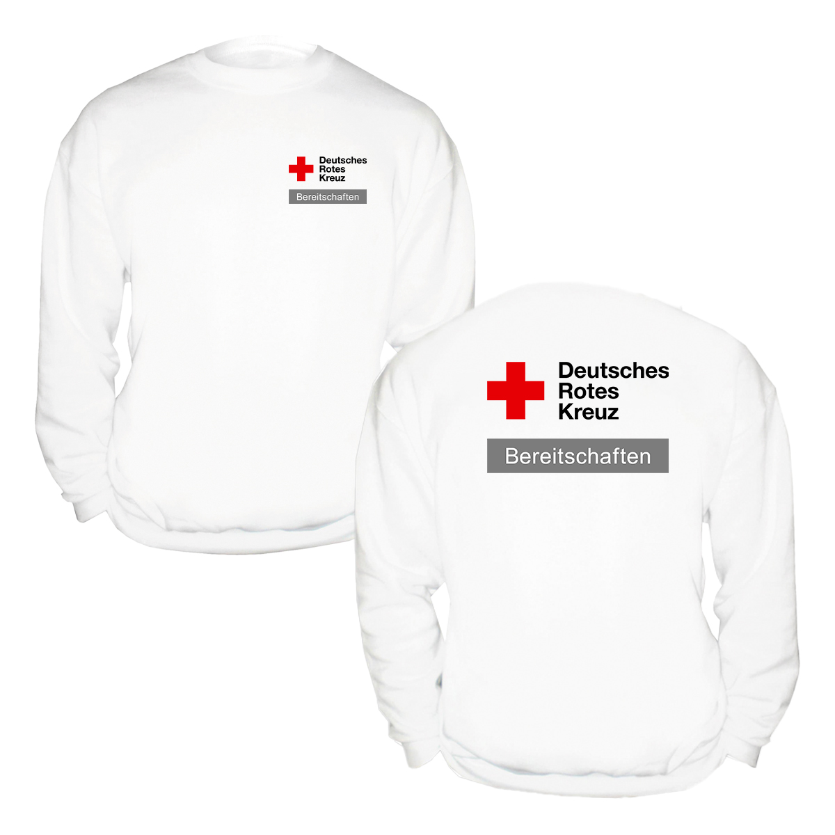 Rotes Kreuz, Bereitschaften, Sweatshirt, Weißes Sweatshirt, Logo Druck