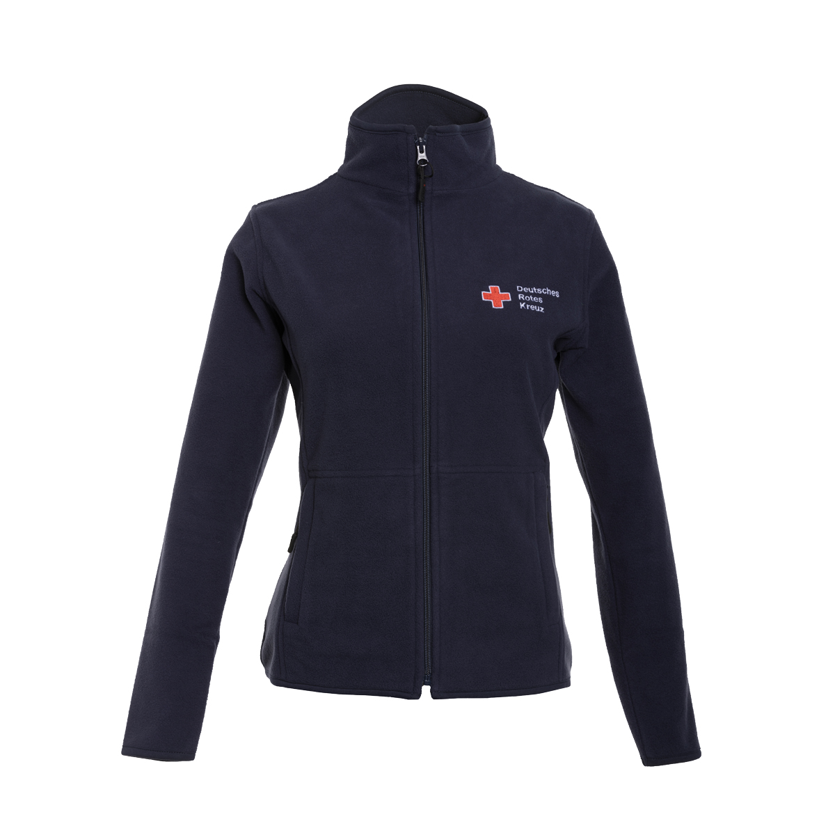 Fleecejacke, Reißverschluss, Navy, Einsatzlogo, Kreuz