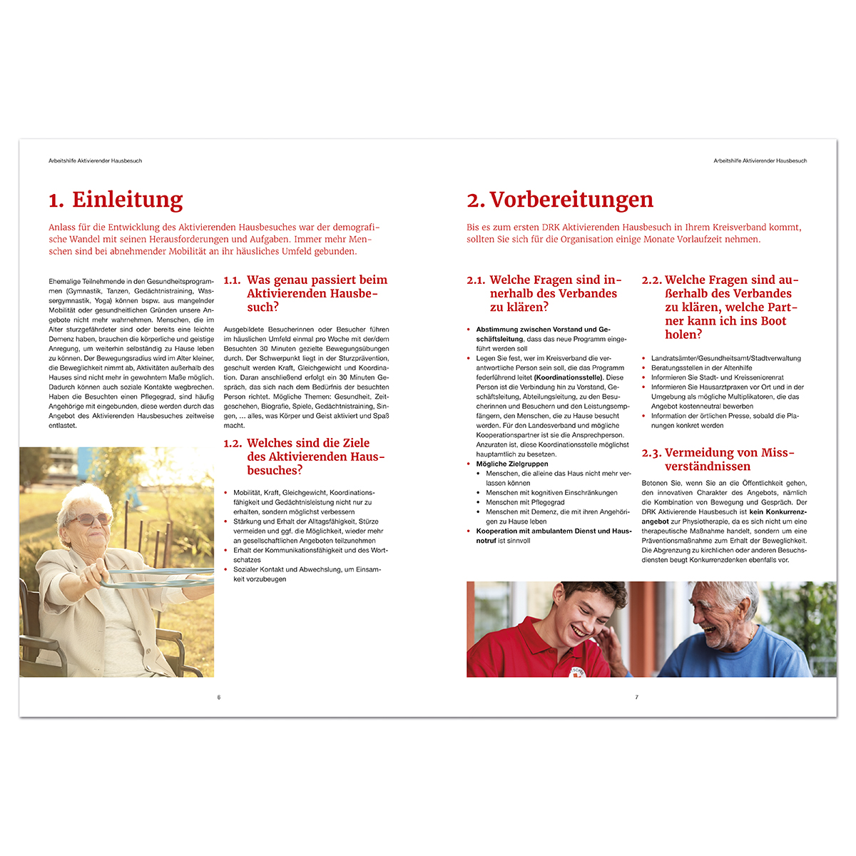 Aufbau des Aktivierenden Hausbesuchs - Arbeitshilfe für DRK-Kreisverbände mit VE = 5 Stück