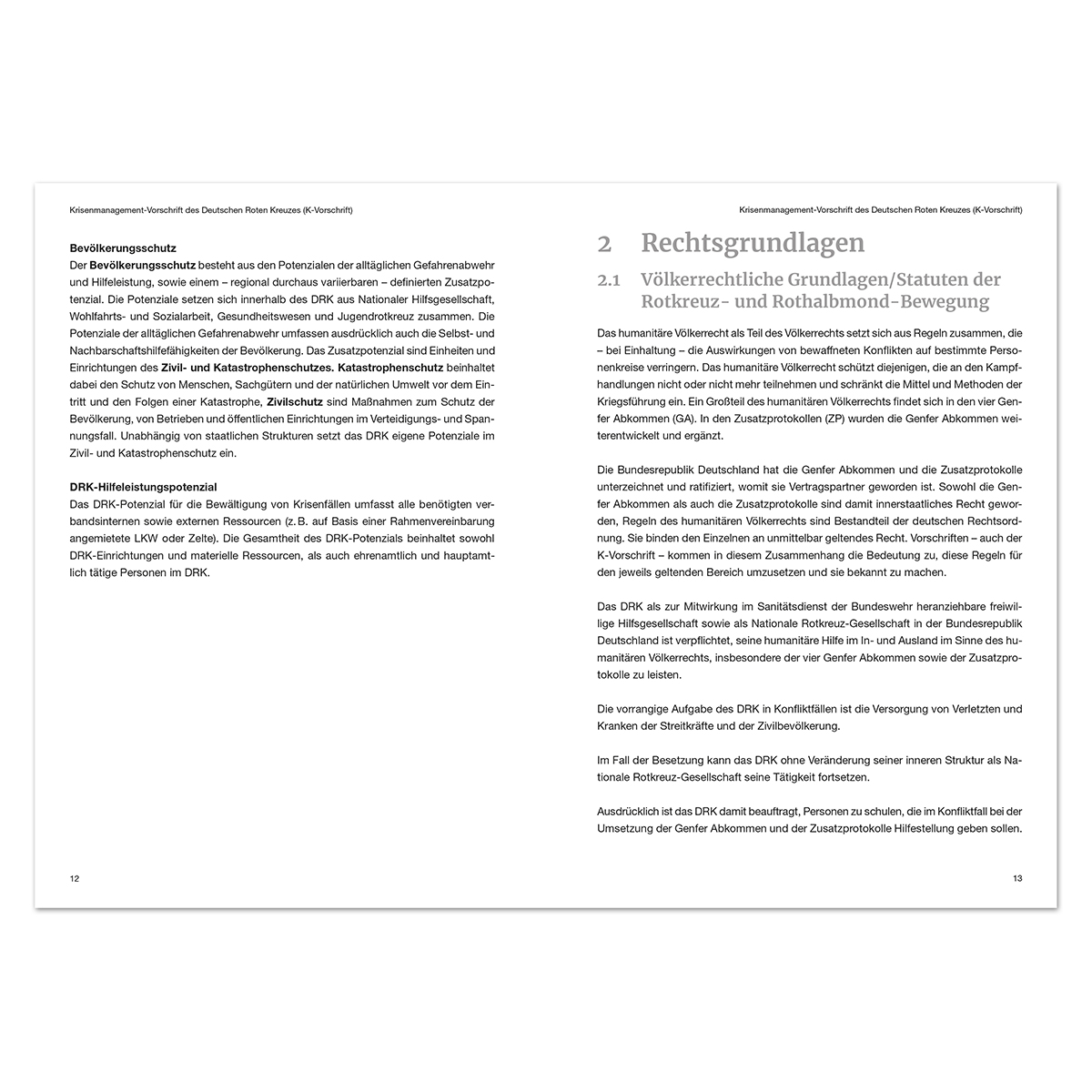 Krisenmanagement-Vorschrift des DRK mit VE = 10 Stück