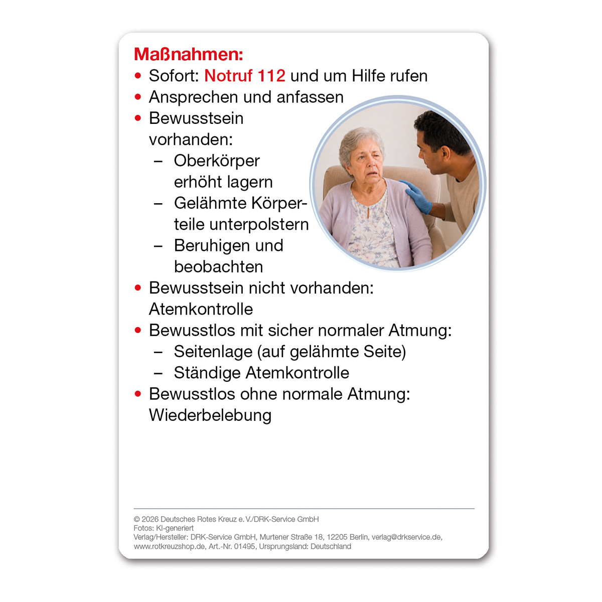 Notruf 112, Hinweise, Pflegehinweise, Beobachten, Medizinische Plauderei