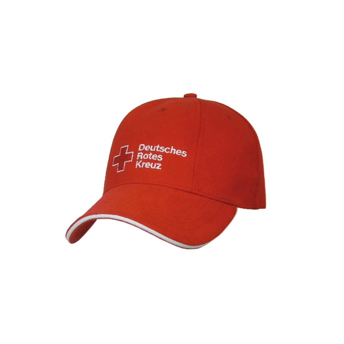Cap, rot, mit Stick DRK-Kompaktlogo