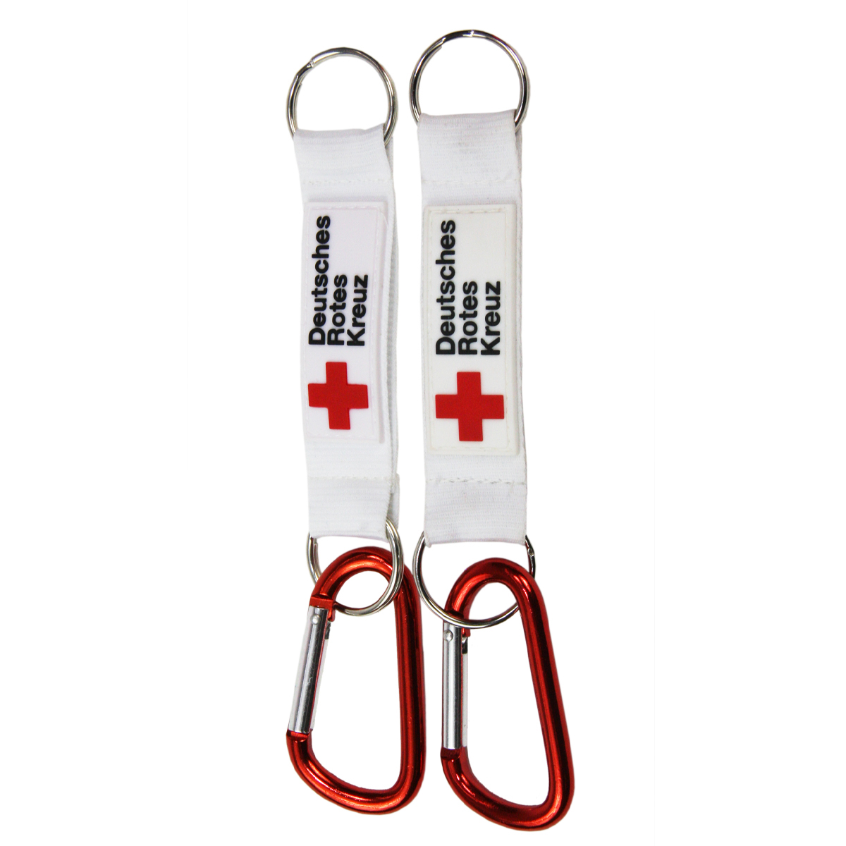 Schlüsselanhänger mit Karabiner, mit DRK-Kompaktlogo, VE = 10 Stück
