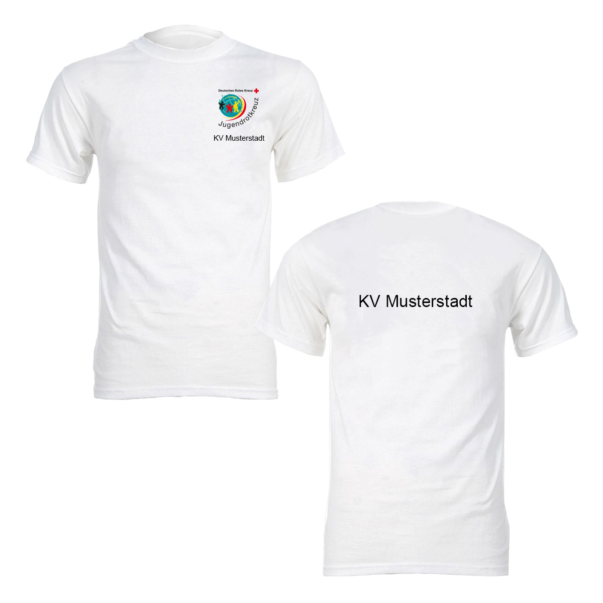 JRK-T-Shirt mit weiß + Druck Zusatzzeile vorne und hinten