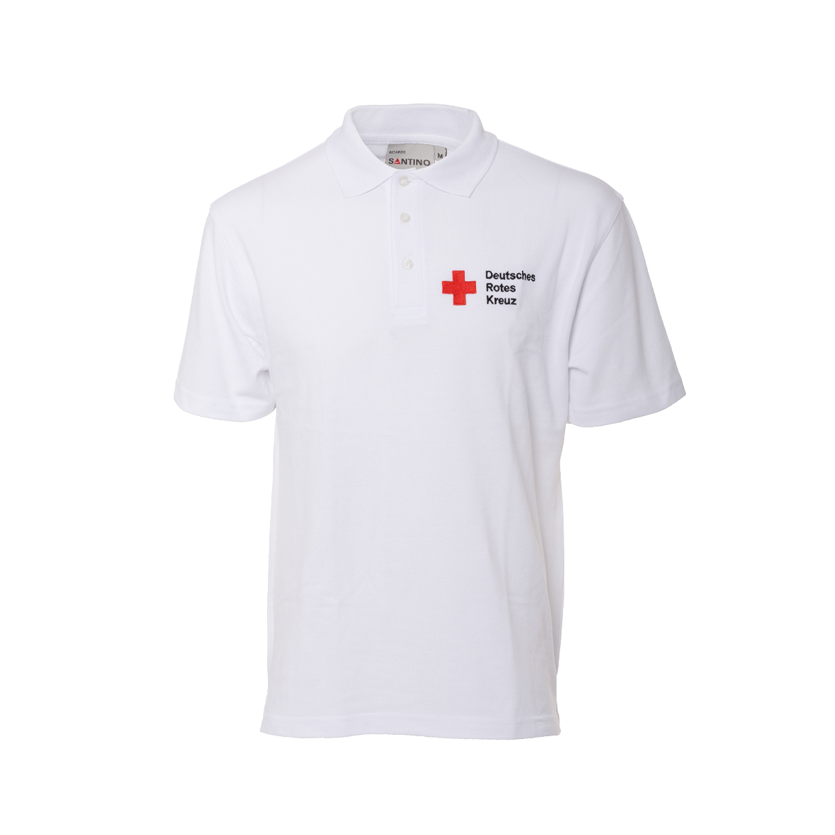 Polohemd, Weiß, Rotkreuz, Logo, Short sleeves