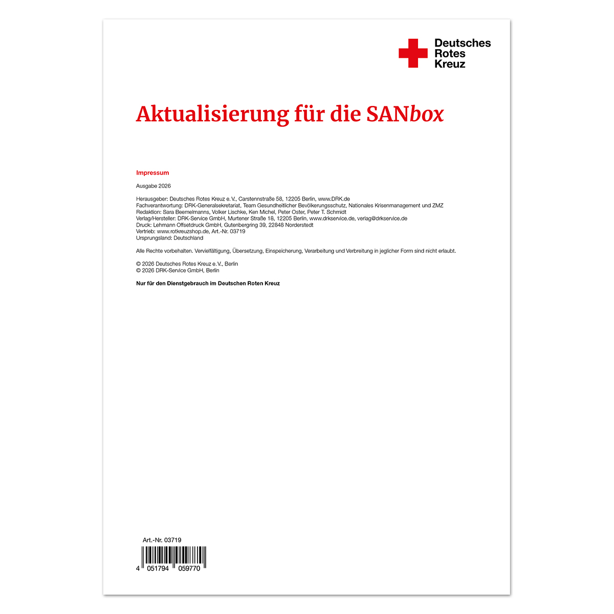 SANbox, Bild, Dokument, Rotes Kreuz, Barcode