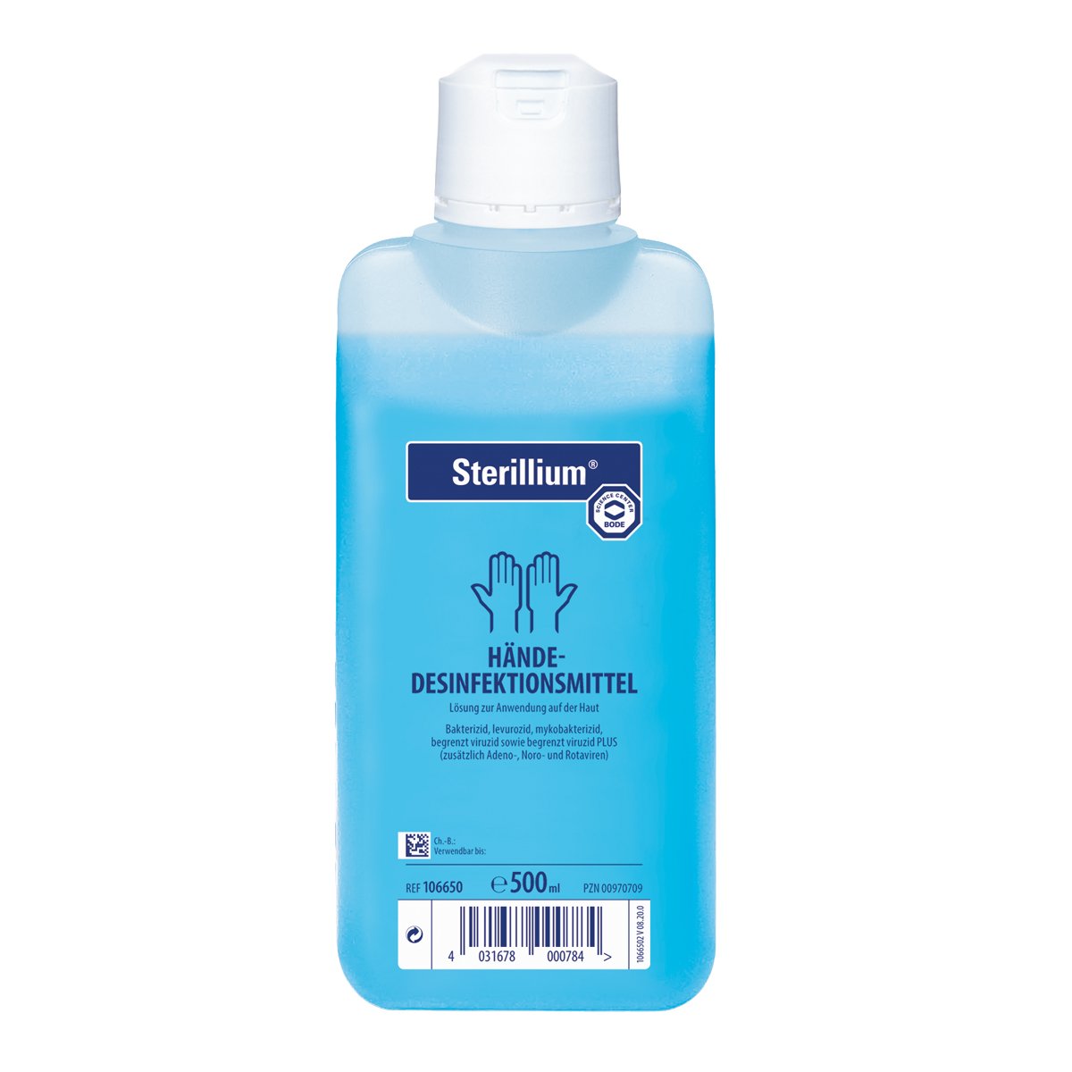 Bode Sterillium, 500ml, Hände-Desinfektionsmittel, VE = 1 Flasche à 500 ml Bode Sterillium, 500ml, Hände-Desinfektionsmittel, VE = 1 Flasche à 500 ml