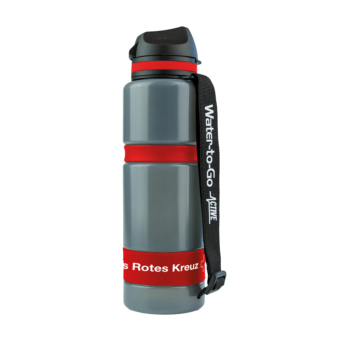 Trinkflasche, Wasserflasche, Sportflasche, Grün, Rot
