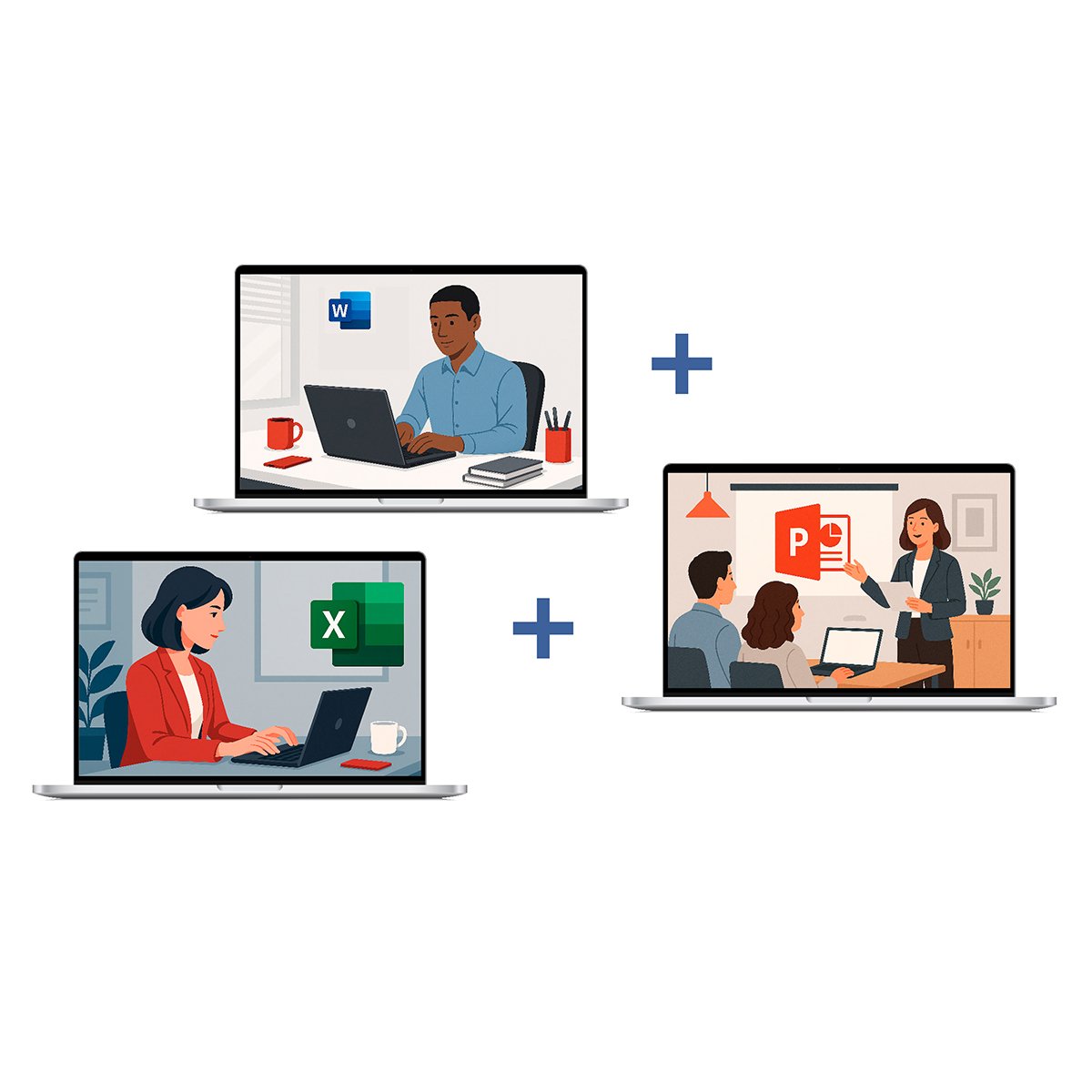 E-Learning-Set Microsoft Office Profi Laptop, Erwachsener, Weiblich, Person, Frau