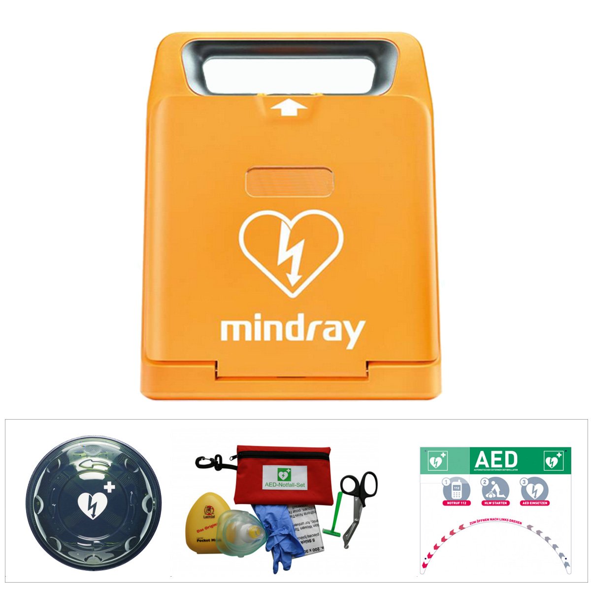Defibrillator BeneHeart C1A Büro/Praxis inkl. Innenschrank, Hinweisschild und Notfall-Kit Defibrillator BeneHeart C1A Büro/Praxis inkl. Innenschrank mit Hinweisschild und Notfall-Kit