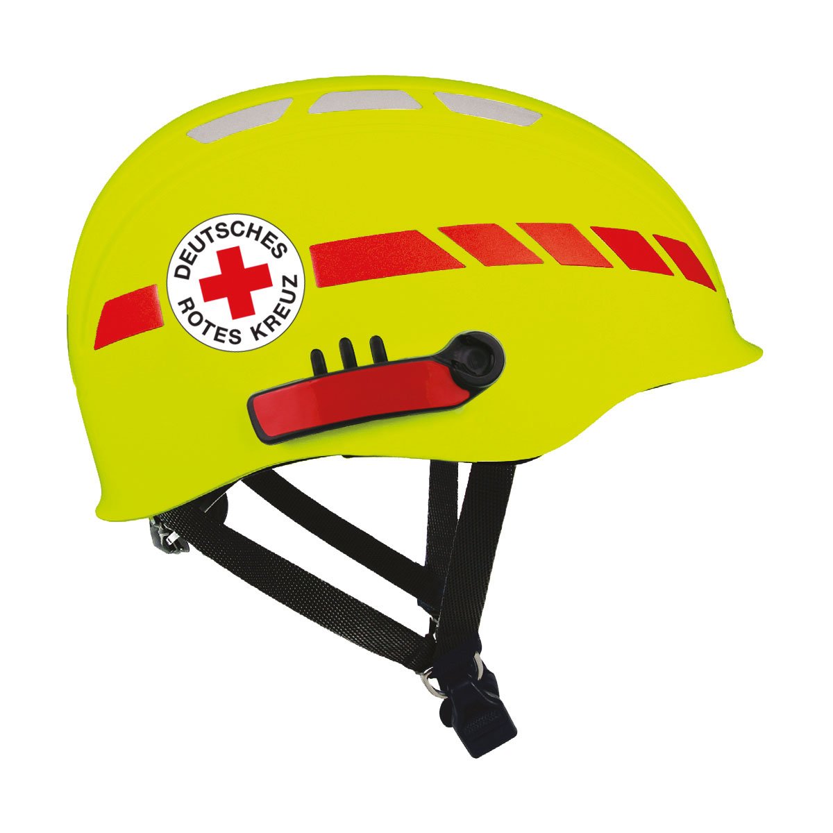 Feuerwehr Leichthelm Casco PF 100 Rescue, tagleuchtend, mit DRK Logo Feuerwehr Leichthelm Casco PF 100 Rescue, tagleuchtend, mit DRK Logo