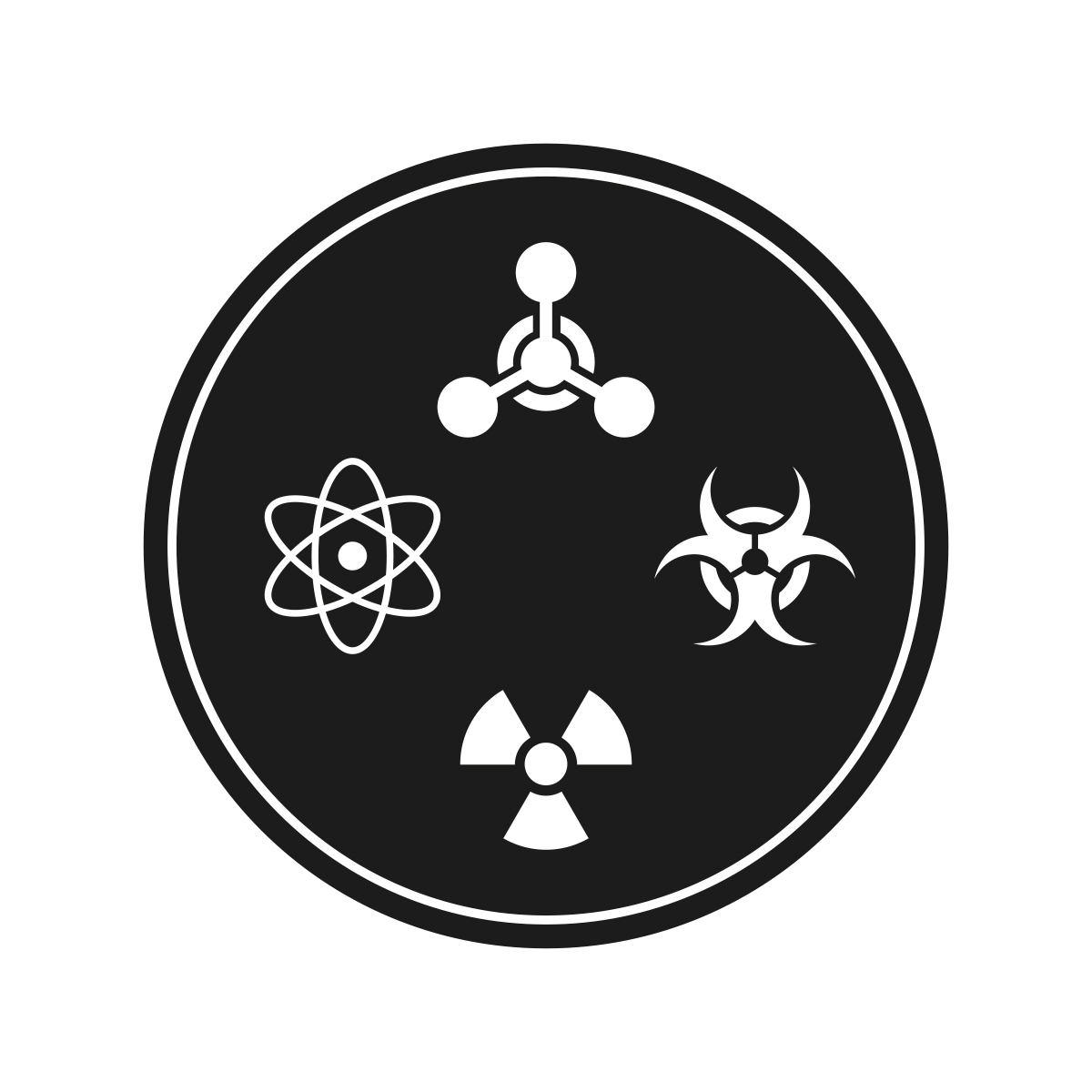 Gefahrenzeichen, Radioaktiv, Biogefahr, Nuklear, Virus