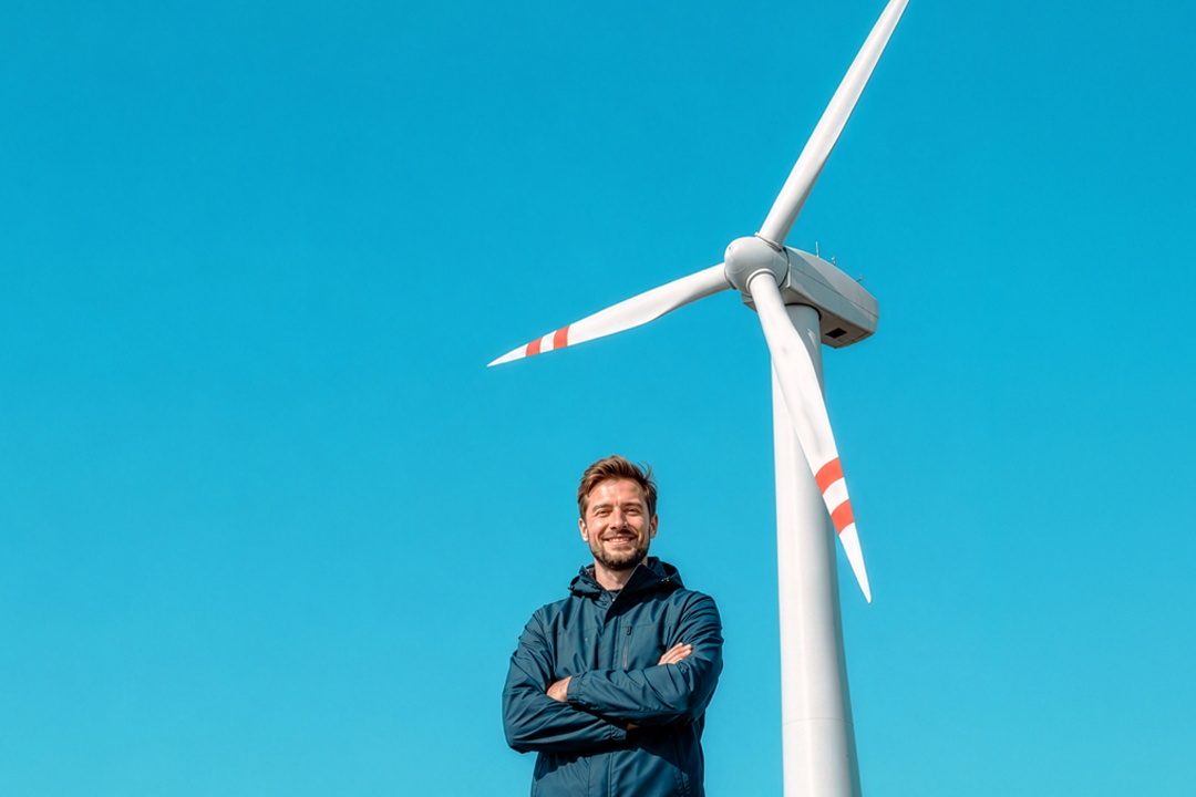 Windkraftanlage, Windturbine, Mensch, Outdoor, Bedeckung