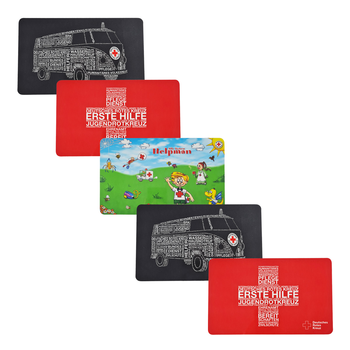 Frühstücksbrettchen im DRK-Design, VE = 5 Stück Frühstücksbrettchen im DRK-Design mit VE = 5 Stück