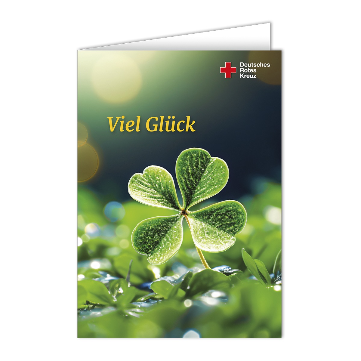 Grußkarte Viel Glück Motiv Kleeblatt mit VE = 10 Stück