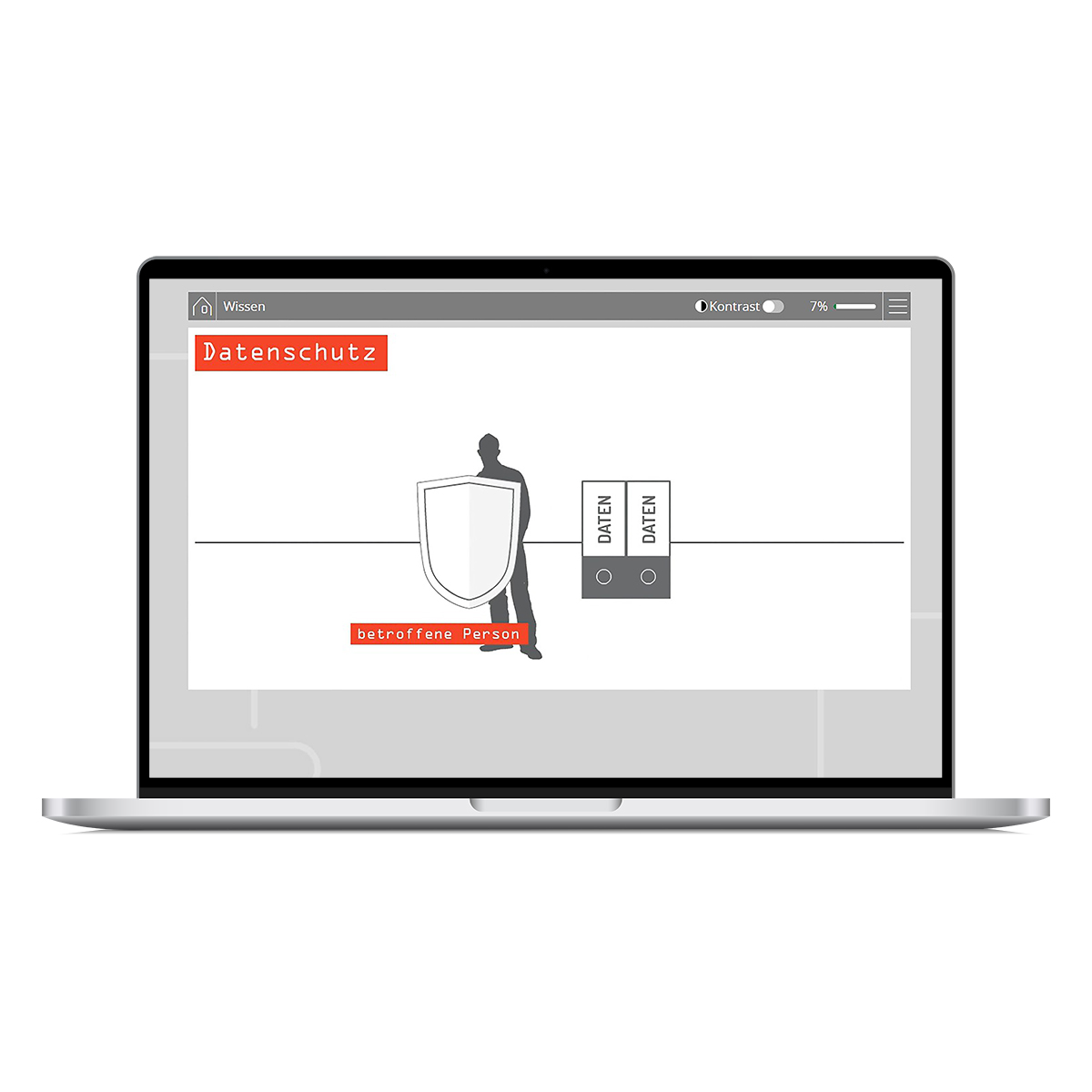 Datenschutz, Laptop-Interface, Schutzschild, Daten, Personenschutz