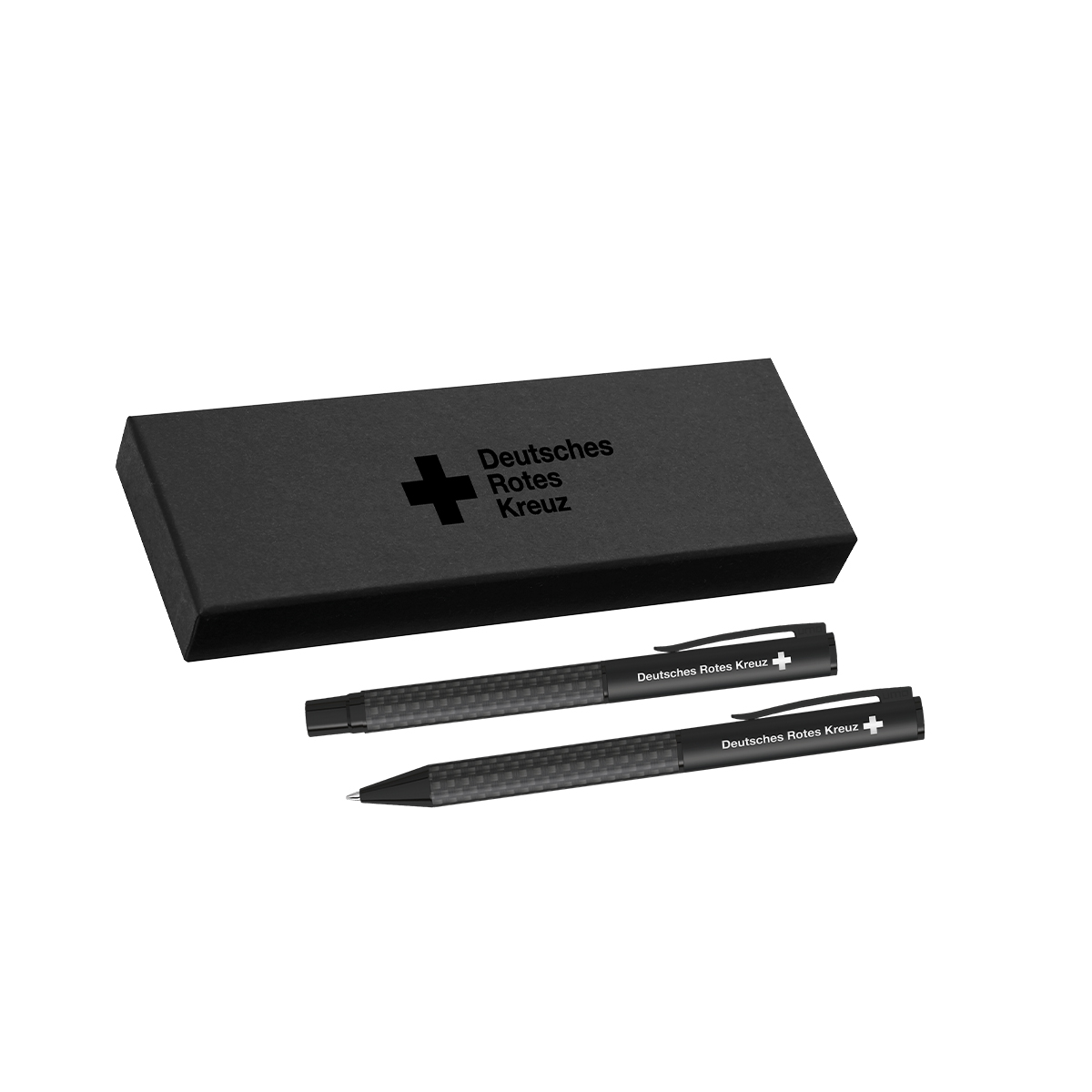Schreibset Carbon mit Gravur