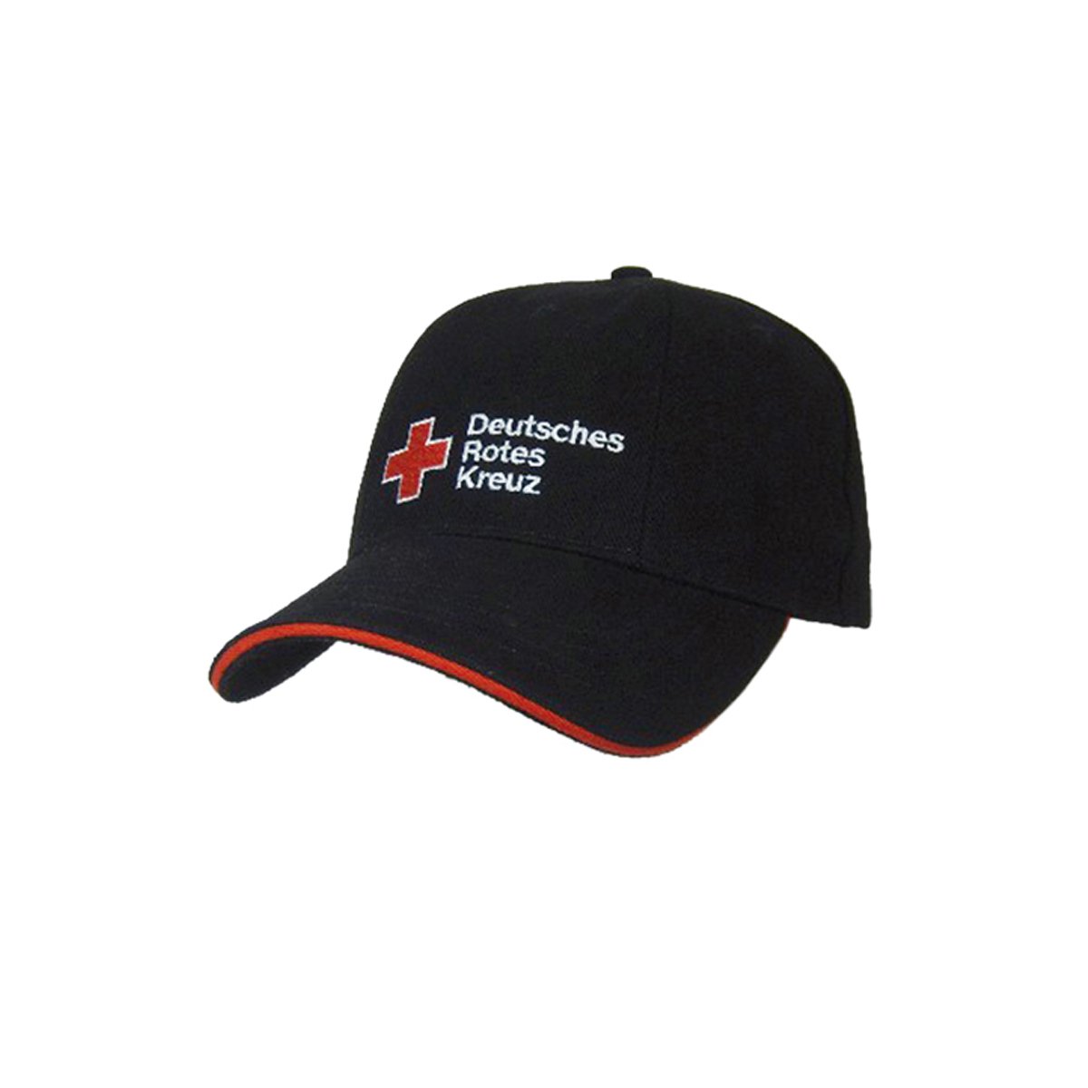 Cap, schwarz, mit Stick DRK-Kompaktlogo Cap, schwarz, mit Stick DRK-Kompaktlogo