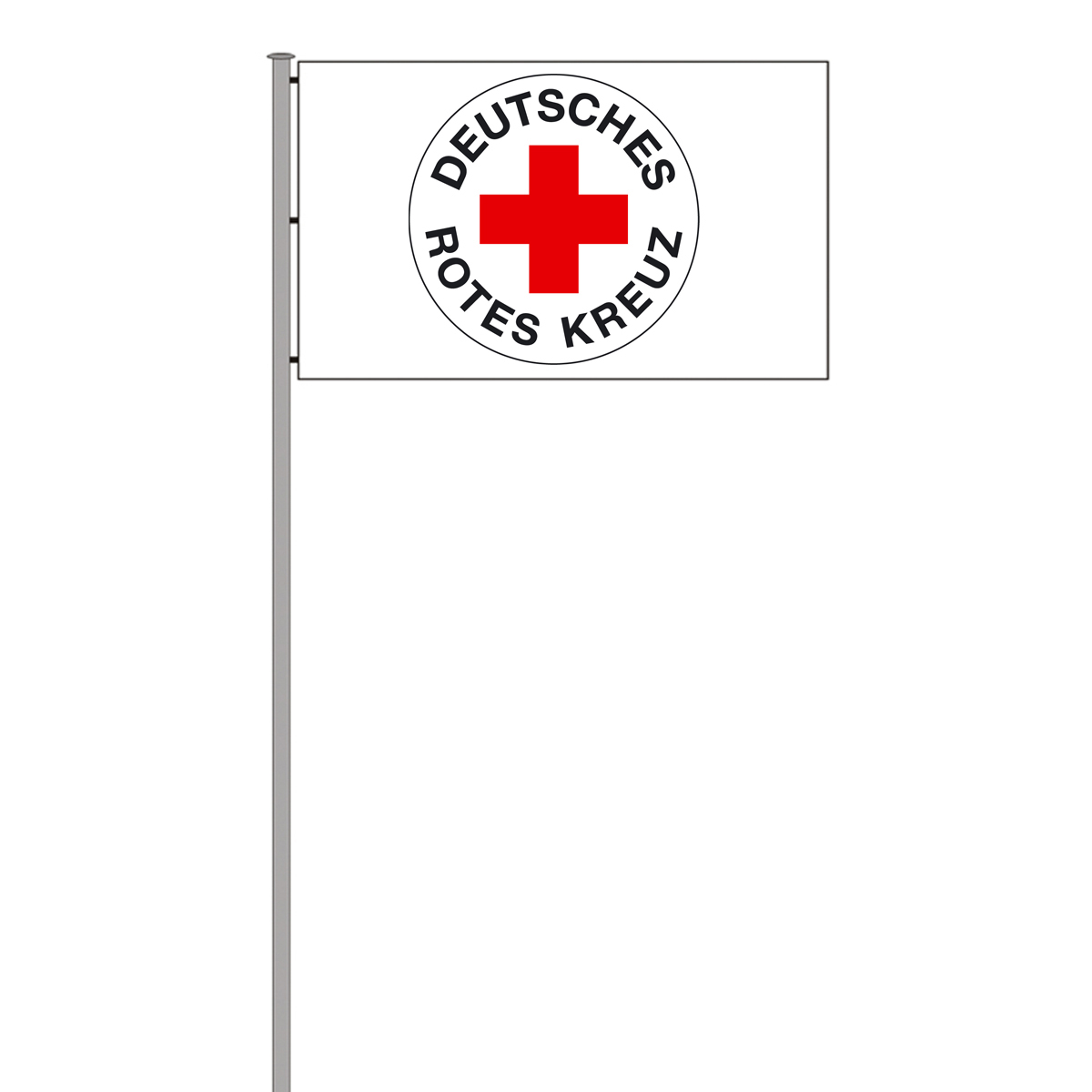 Flagge/Fahne, 250 x 150 cm Querformat, DRK-Rundlogo Flagge/Fahne mit 250 x 150 cm Querformat, DRK-Rundlogo