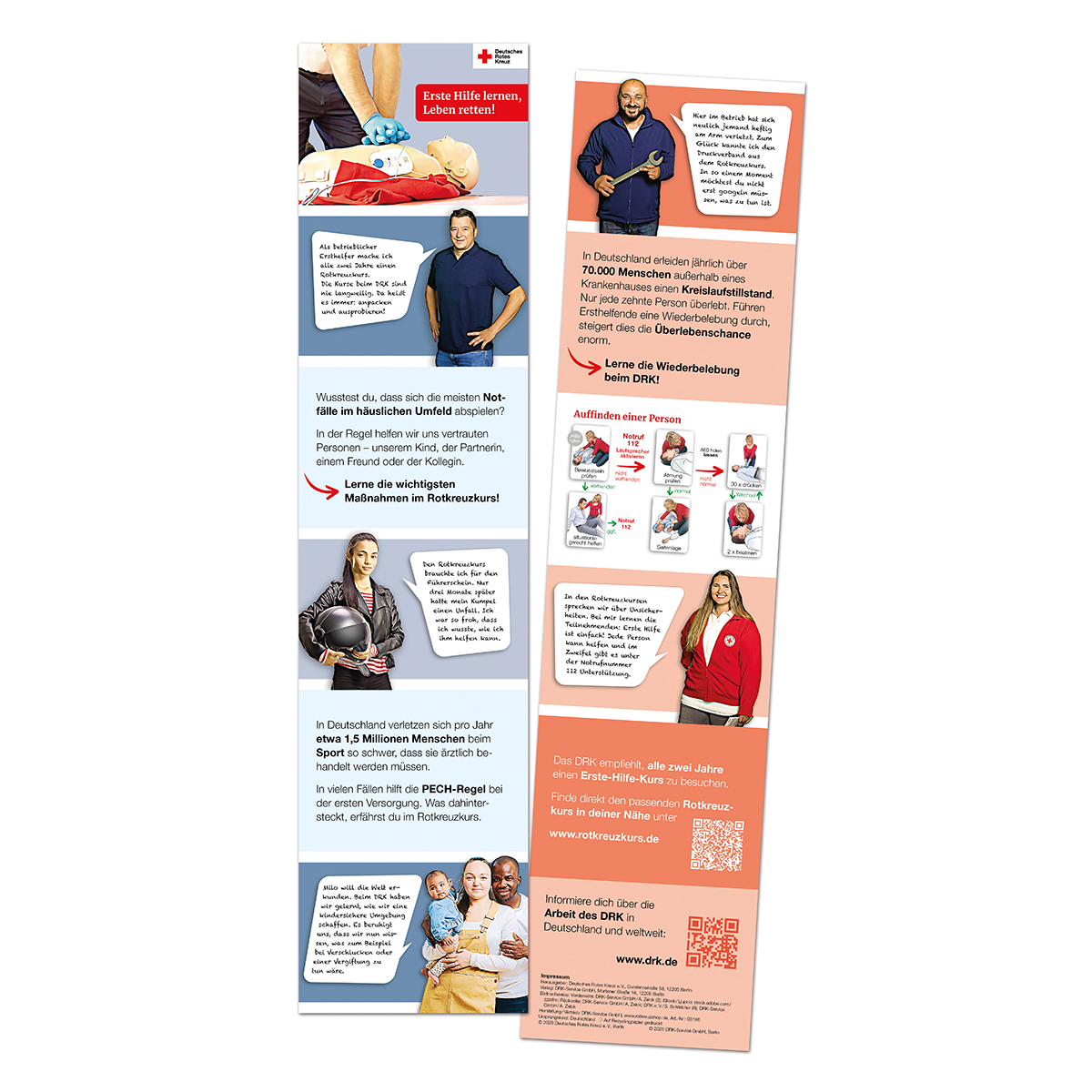 Erste Hilfe, Notfall, Infografik, DRK, Ausbildung