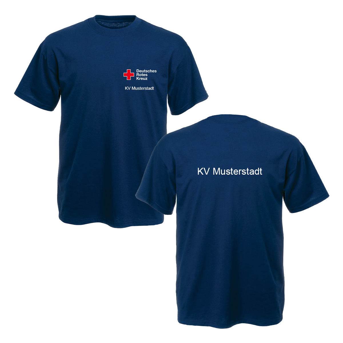 T-Shirt navy, Druck Kompaktlogo, und Zusatzzeile vorn und hinten T-Shirt navy mit Druck Kompaktlogo, und Zusatzzeile vorn und hinten