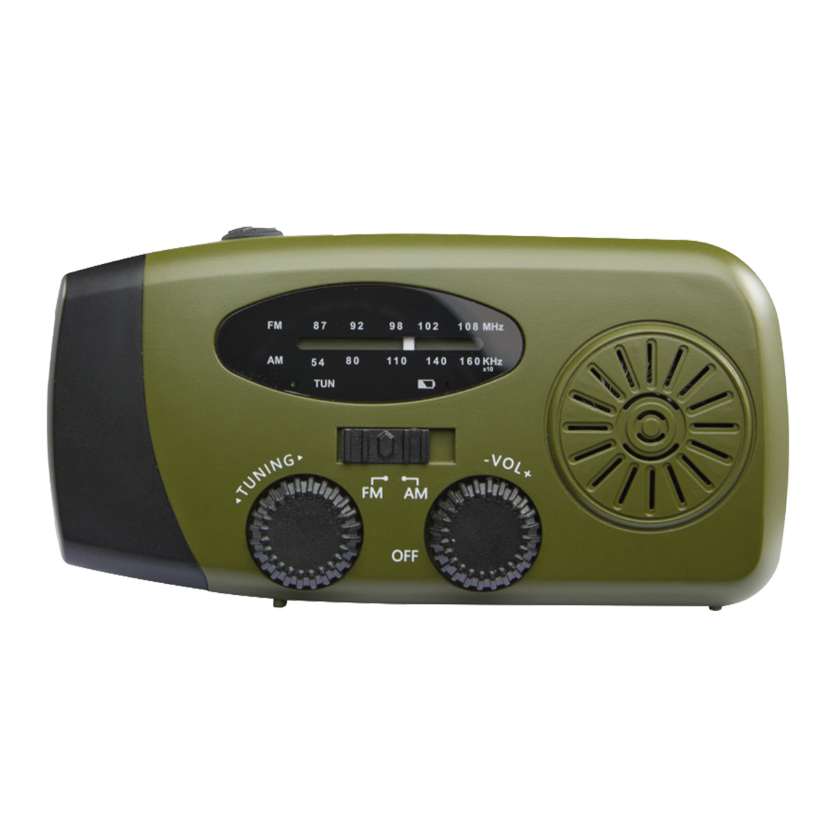 Radio, Portables Radio, Olivgrün, AM/FM Empfänger, Lautsprechergitter