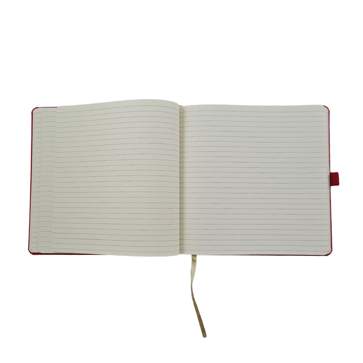 Notizbuch mit rot, DRK-Rundlogo geprägt, Maße: 175 x 175 mm