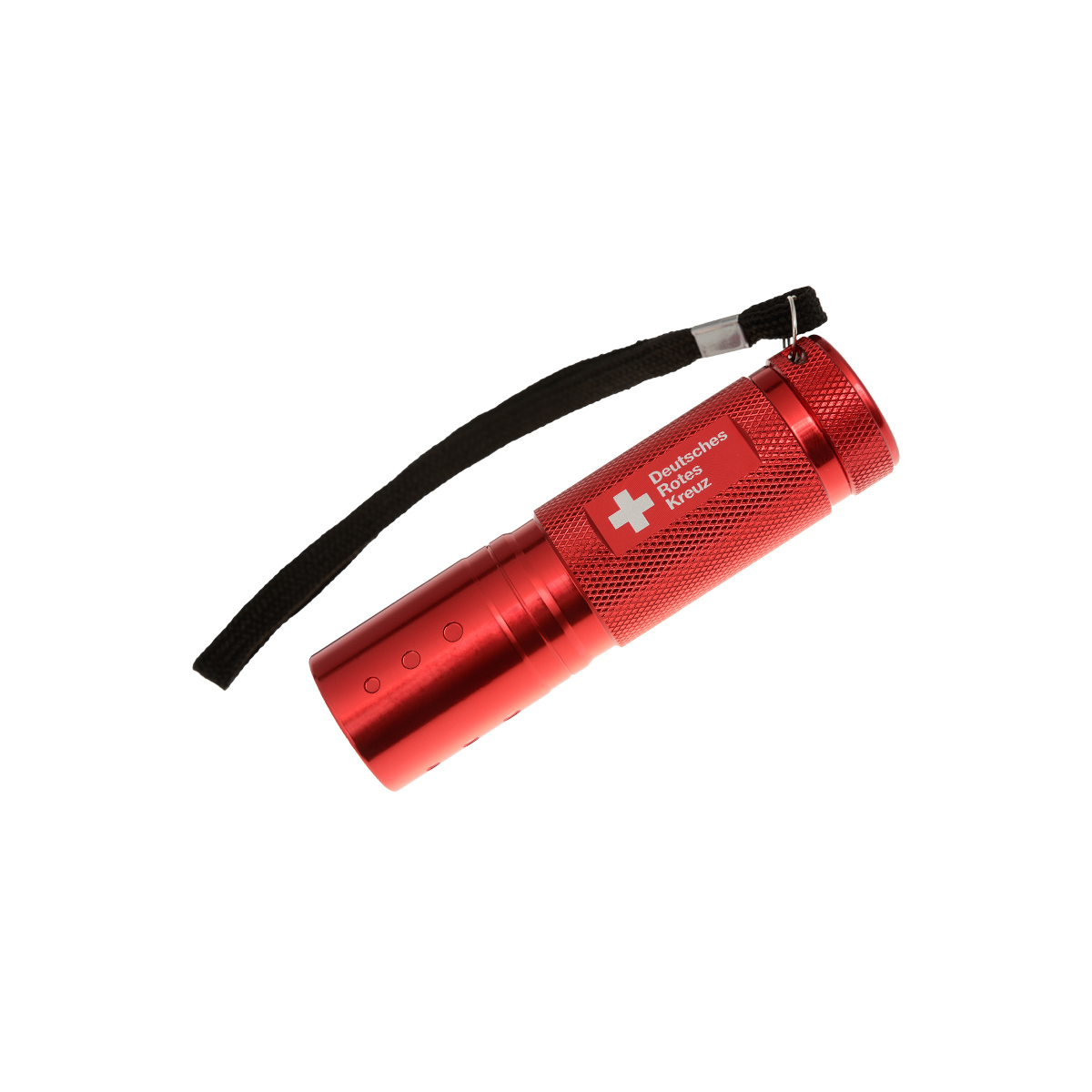 LED Taschenlampe, rot, mit Gravur DRK-Kompaktlogo
