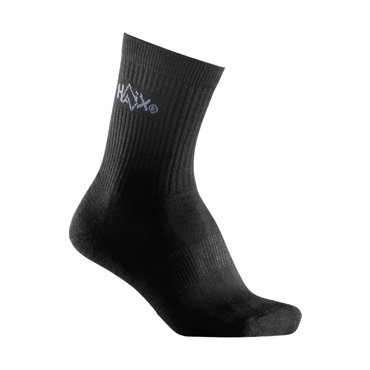 Socken, Kniehoch, Schwarz, Rippstrick, Bündchen