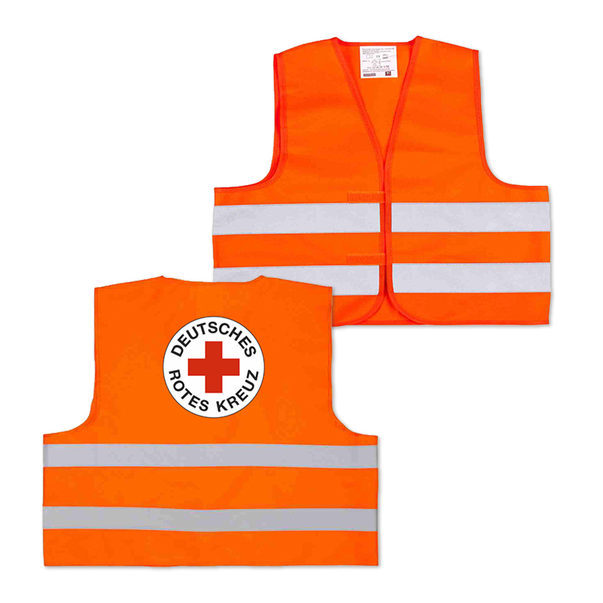 Warnweste mit DRK-Rundlogo, leuchtorange, nach ISO 20471 Warnweste mit DRK-Rundlogo, leuchtorange, nach ISO 20471
