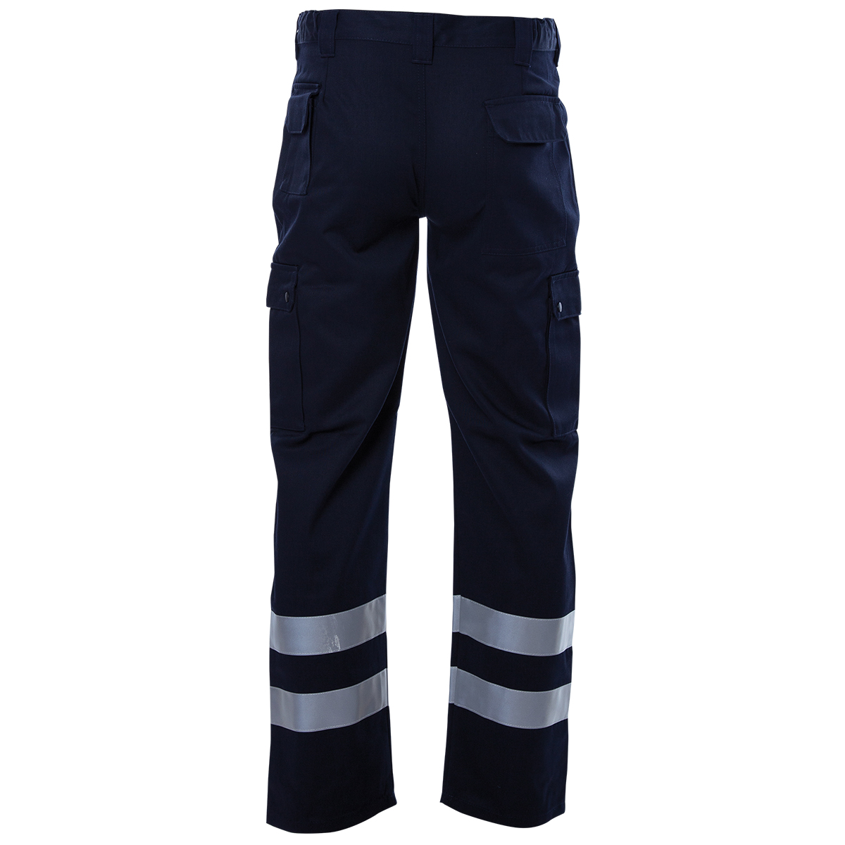 Kargohose, Arbeitshose, Reflektorstreifen, Hose mit Taschen, Navy