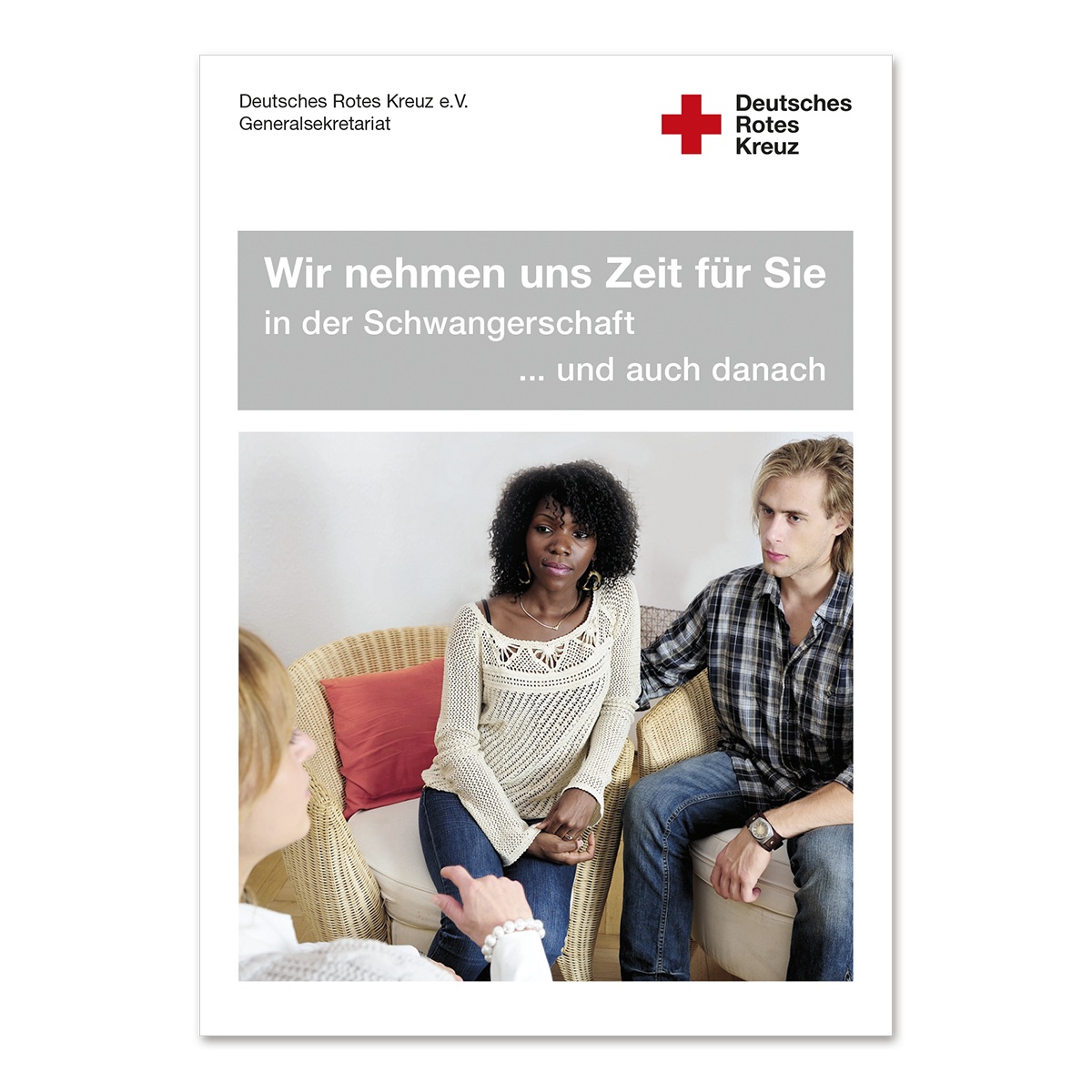 Faltblatt Schwangerschaftsberatung, Wir nehmen uns Zeit für Sie, VE = 50 Stück Faltblatt Schwangerschaftsberatung mit Wir nehmen uns Zeit für Sie, VE = 50 Stück