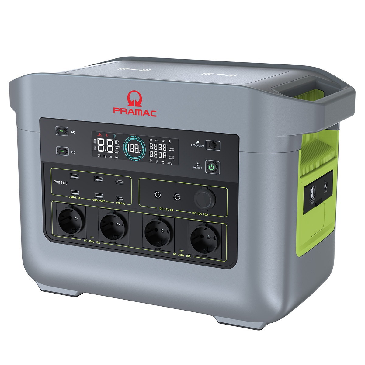 Notstromaggregat, Tragbarer Generator, DC USB Ports, AC Steckdosen, LCD Display