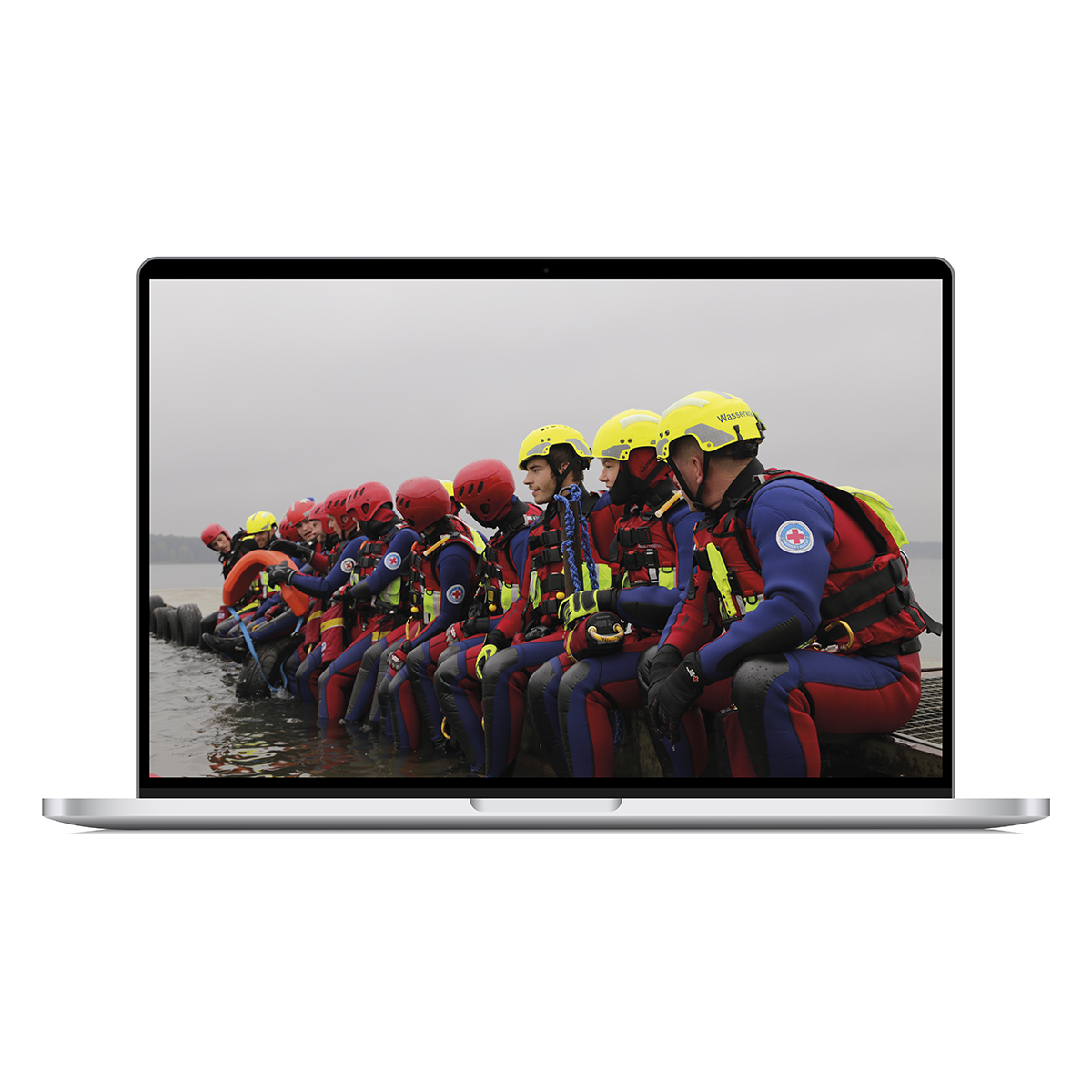 E-Learning Teamentwicklung und Konfliktmanagement , Teil der Leitungskräftequalifizierung E-Learning-Modul Teamentwicklung und Konfliktmanagement mit Teil der Leitungskräftequalifizierung, Rettungsweste, Weste, Bildschirm, Leute, Überwachen