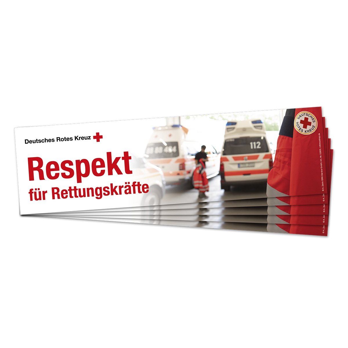 Aufkleber Respekt für Rettungskräfte mit  VE = 10 Stück
