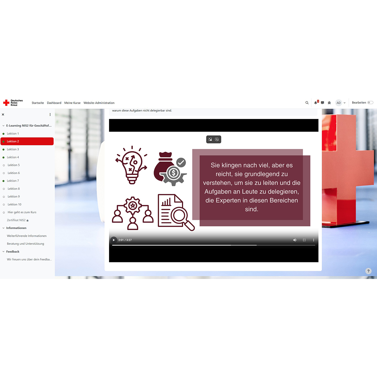 online-kurs, e-learning, grafik, danke-schrift, video-player