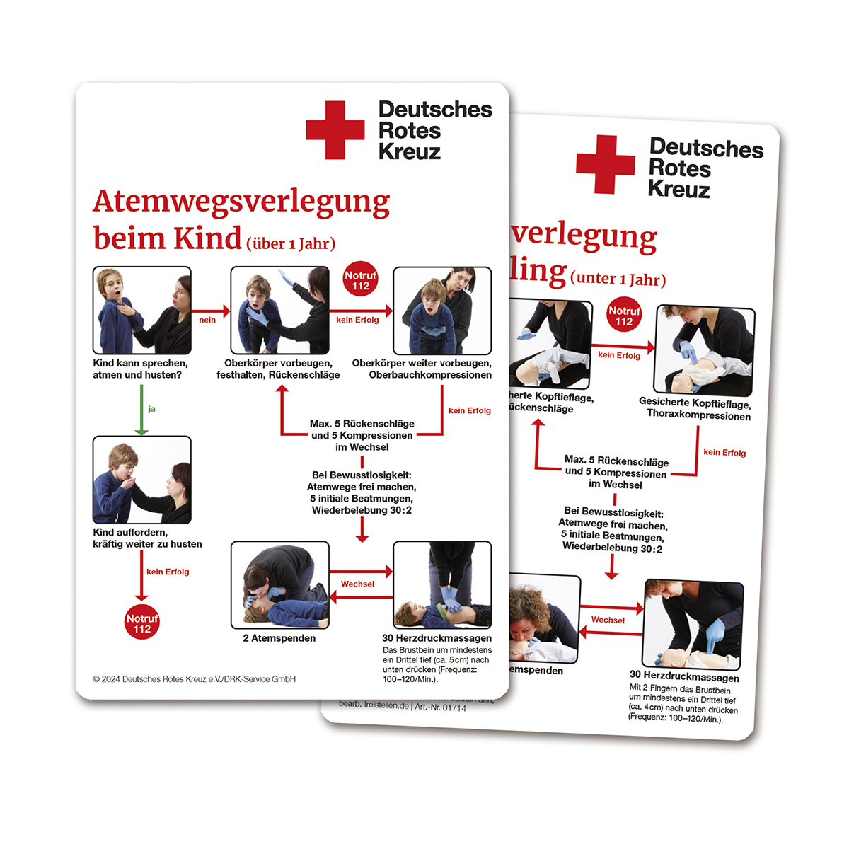 Merkkarte Atemwegsverlegung bei Kindern und Säuglingen, VE = 50 Stück Merkkarte Atemwegsverlegung bei Kindern und Säuglingen mit VE = 50 Stück
